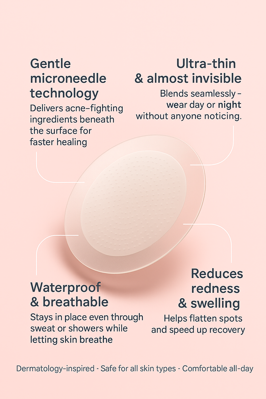 Microneedle Acne Patches | Invisible Hydrocolloid Spot Treatment for Fast Healing & Clearer Skin