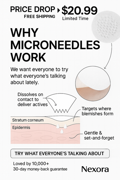 Microneedle Acne Patches | Invisible Hydrocolloid Spot Treatment for Fast Healing & Clearer Skin